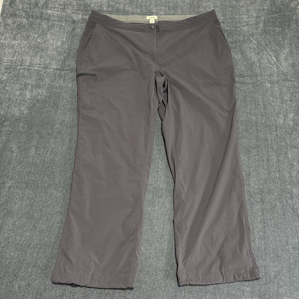 L.L.Bean Vista Trekking Hiking Pants Womens 20 Petite Gray Straight